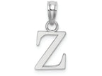FJC Finejewelers 14k White Gold Z Block Initial Charm