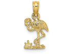 FJC Finejewelers 14k Yellow Gold Mini Flamingo Charm