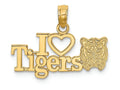 FJC Finejewelers 14k Yellow Gold I "heart" Tigers with Tiger Head (image) Charm