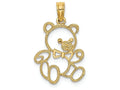 FJC Finejewelers 14k Yellow Gold Teddy Bear Charm