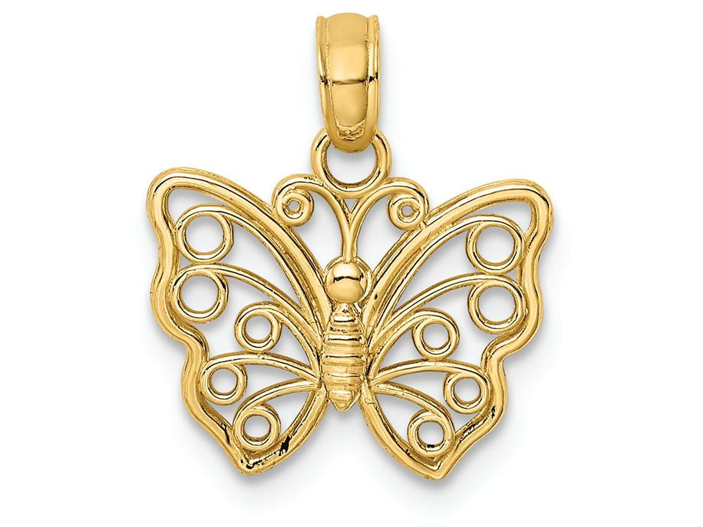 FJC Finejewelers 14k Yellow Gold Small Butterfly Charm