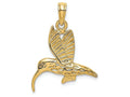 FJC Finejewelers 14k Yellow Gold Hummingbird Flying with Curved Beak Charm
