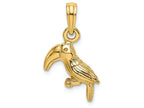 FJC Finejewelers 14k Yellow Gold 3d Toucan Bird Charm