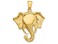 FJC Finejewelers 14k Yellow Gold Elephant Head with Twisted Trunk Charm