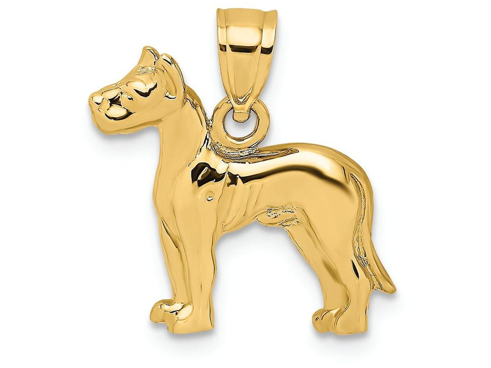 FJC Finejewelers 14k Yellow Gold Great Dane Dog Charm