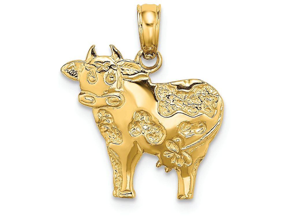 FJC Finejewelers 14k Yellow Gold Playful Cow Charm