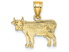 FJC Finejewelers 14k Yellow Gold Cowengraved Flat Charm