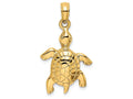 FJC Finejewelers 14k Yellow Gold Turtle with Shell Charm