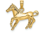 FJC Finejewelers 14k Yellow Gold Horse Galloping Charm