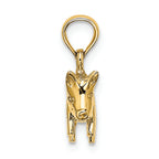 FJC Finejewelers 14k Yellow Gold 3d Pig with Curly Q Tail Charm