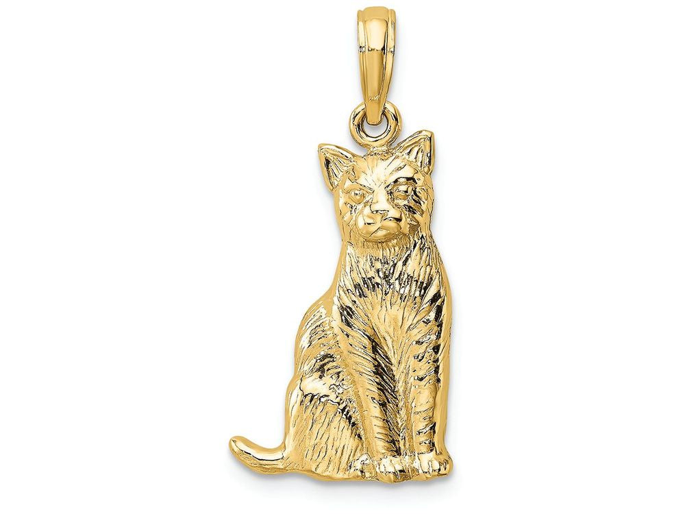 FJC Finejewelers 14k Yellow Gold Cat Sitting Charm