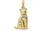 FJC Finejewelers 14k Yellow Gold Cat Sitting Charm