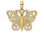 FJC Finejewelers 14k Yellow Gold Butterfly with Filigree Wings Charm
