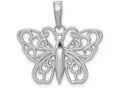 FJC Finejewelers 14k White Gold White Butterfly with Filigree Wings Charm