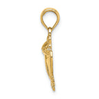 FJC Finejewelers 14k Yellow Gold Sitting Frog Charmtextured