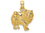 FJC Finejewelers 14k Yellow Gold Pomeranian Dog Charm
