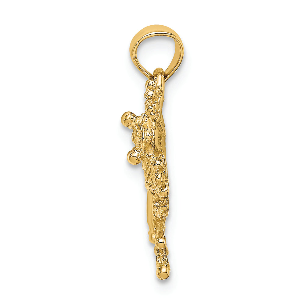 FJC Finejewelers 14k Yellow Gold Frog with Extended Left Leg Charm