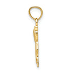 FJC Finejewelers 14k Yellow Gold Mini Kitten Sitting (cat) Charm