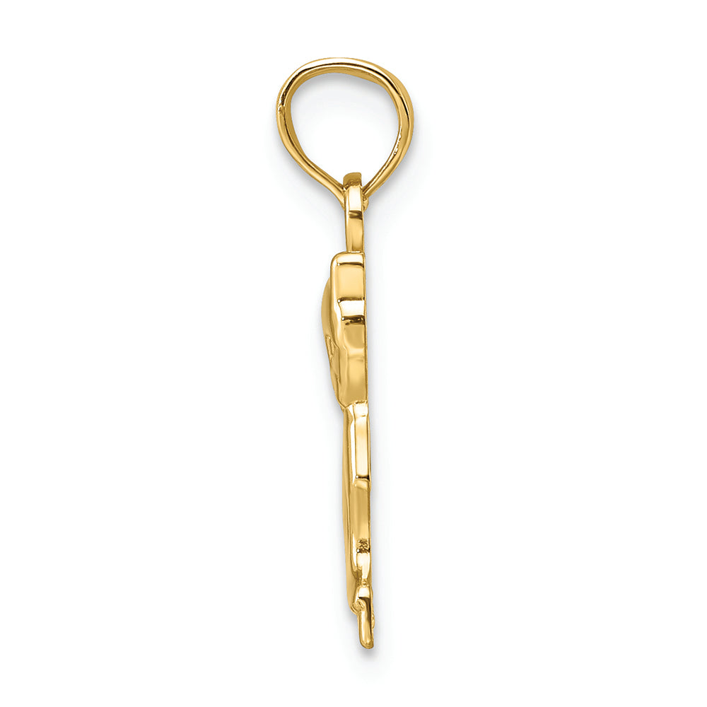 FJC Finejewelers 14k Yellow Gold Mini Kitten Sitting (cat) Charm