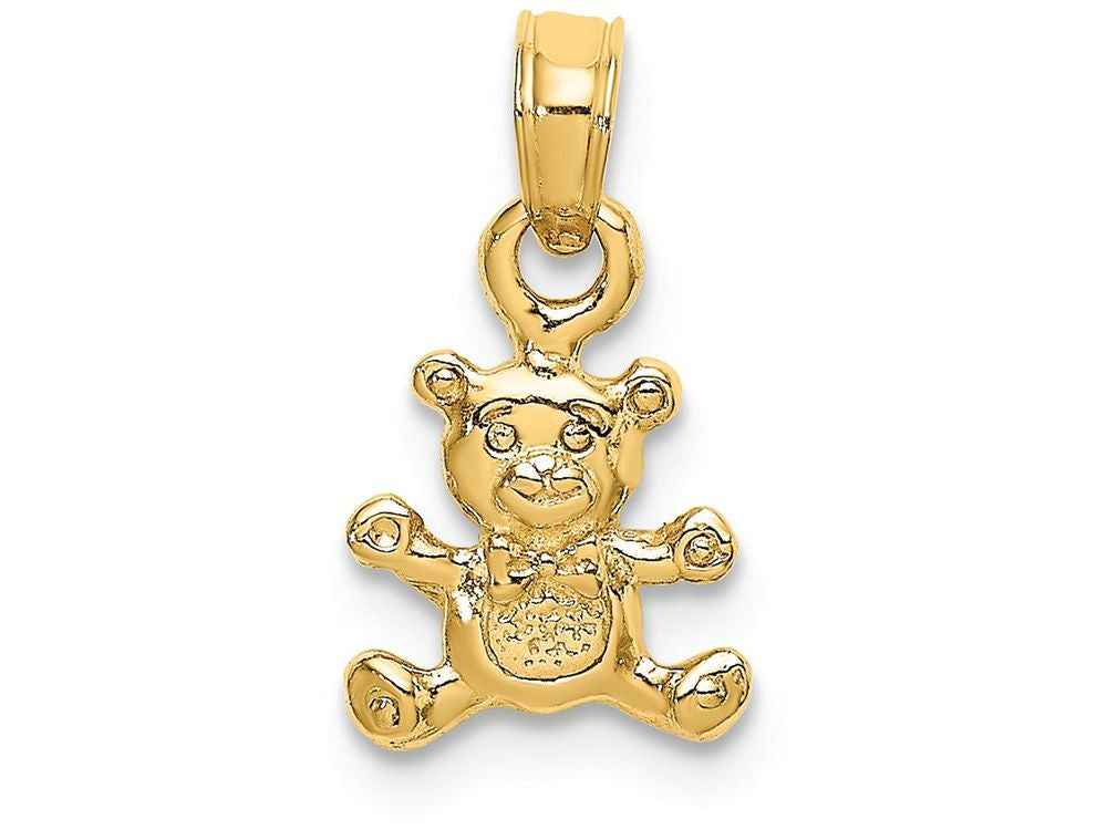 FJC Finejewelers 14k Yellow Gold 3d Mini Teddy Bear Charm