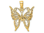 FJC Finejewelers 14k Yellow Gold Butterfly with Wings Charm