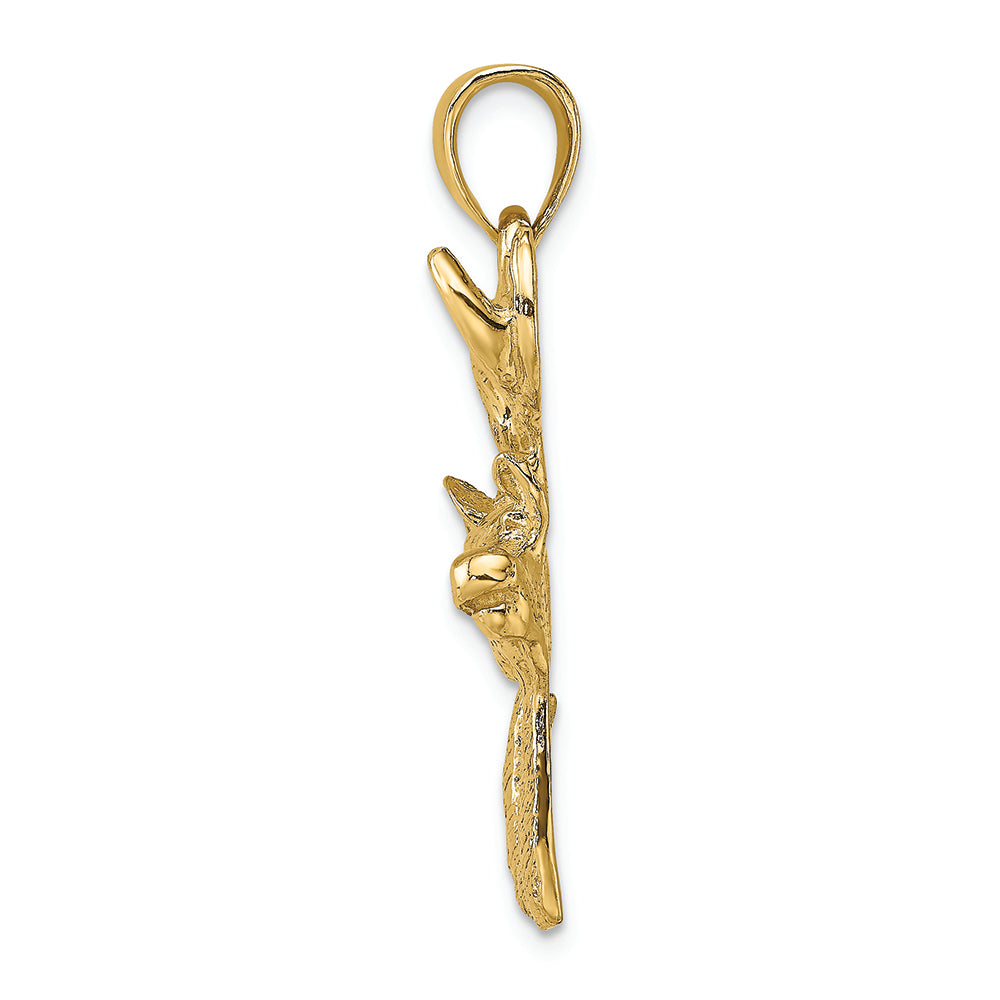FJC Finejewelers 14k Yellow Gold Deer Head Profile6 Point Buck Charm