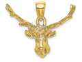 FJC Finejewelers 14k Yellow Gold Deer Head8 Point Buck Charm