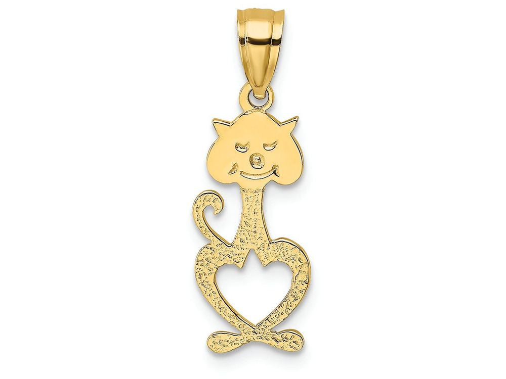FJC Finejewelers 14k Yellow Gold Cat Engraved Charm