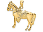 FJC Finejewelers 14k Yellow Gold Horse Standing with Saddle Charm