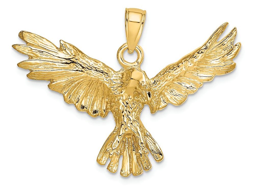 FJC Finejewelers 14k Yellow Gold Eagle Flying Charm