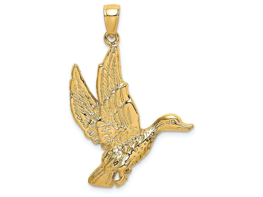 FJC Finejewelers 14k Yellow Gold Flying Mallord Duckhp Charm