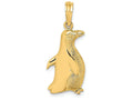 FJC Finejewelers 14k Yellow Gold Penguin Polish Engraved Charm
