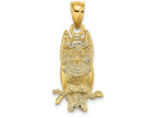 FJC Finejewelers 14k Yellow Gold Owl Charm