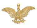 FJC Finejewelers 14k Yellow Gold Eagle with Wings Spread Charm