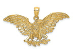 FJC Finejewelers 14k Yellow Gold Eagle with Wings Spread Charm