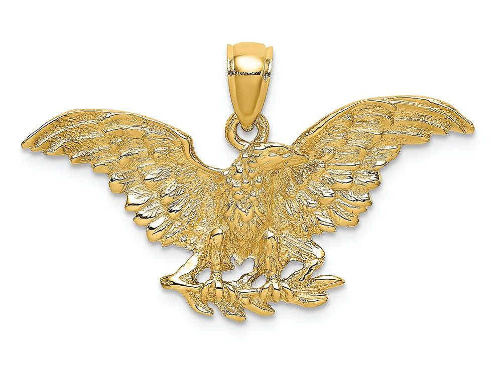 FJC Finejewelers 14k Yellow Gold Eagle with Wings Spread Charm