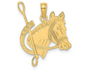 FJC Finejewelers 14k Yellow Gold Horse Head Horseshoeflat Charm