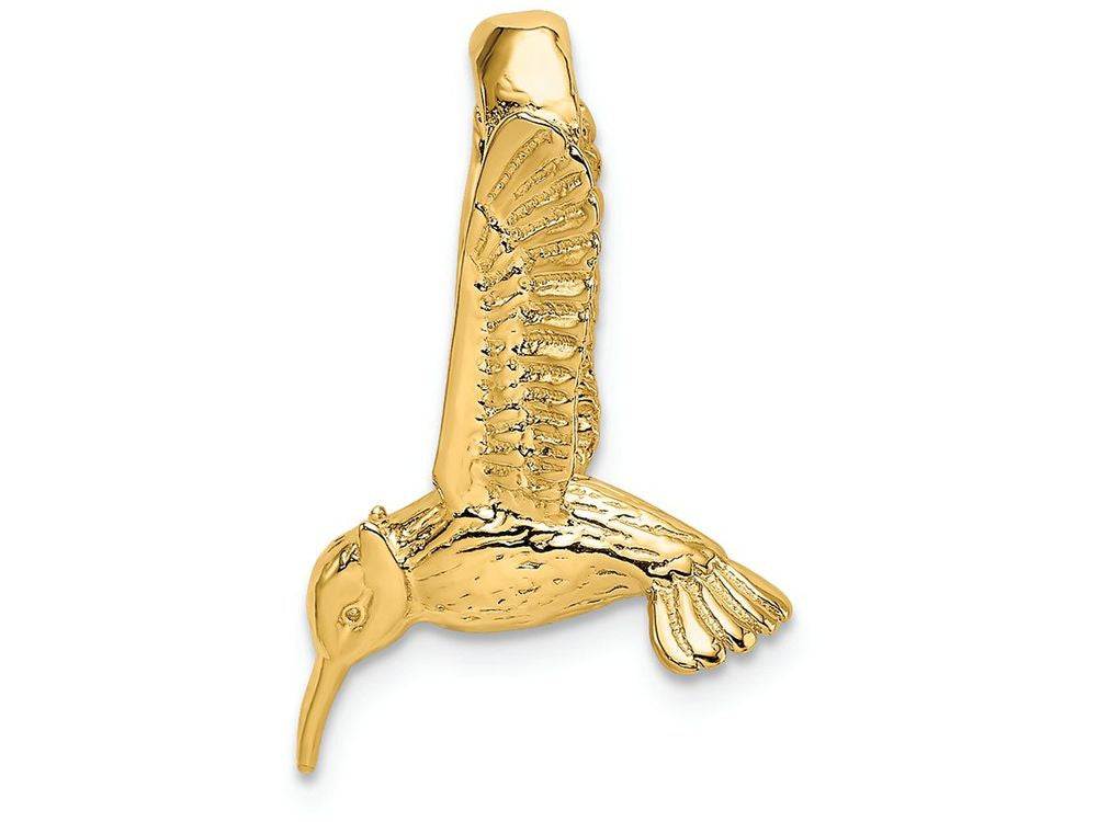 FJC Finejewelers 14k Yellow Gold 3d Hummingbird with Connected Wingshidden Bail Charm