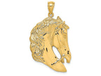 FJC Finejewelers 14k Yellow Gold Horse Head Profile with Long Mane Charm