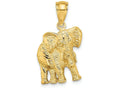 FJC Finejewelers 14k Yellow Gold Elephant with Raised Trunk Charm