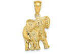 FJC Finejewelers 14k Yellow Gold Elephant with Raised Trunk Charm