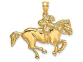 FJC Finejewelers 14k Yellow Gold Jockey On Horse Charm