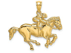 FJC Finejewelers 14k Yellow Gold Jockey On Horse Charm