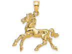 FJC Finejewelers 14k Yellow Gold 3d Horse Trotting Charm