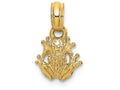 FJC Finejewelers 14k Yellow Gold Miniature Frog Charm Textured