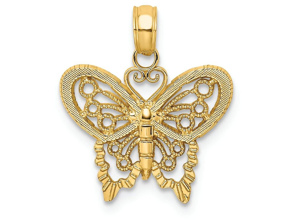 FJC Finejewelers 14k Yellow Gold Butterfly Charm