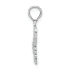 FJC Finejewelers 14k White Gold White Butterfly Charm