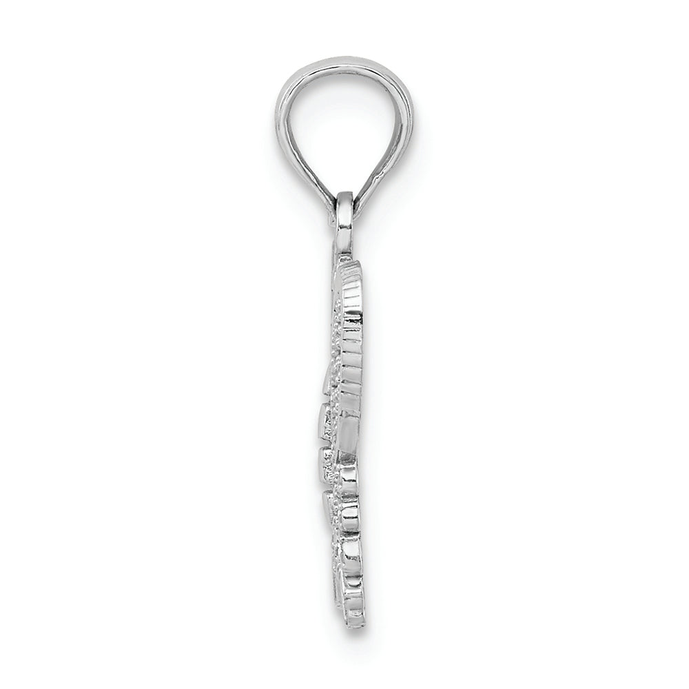 FJC Finejewelers 14k White Gold White Butterfly Charm