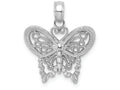 FJC Finejewelers 14k White Gold White Butterfly Charm
