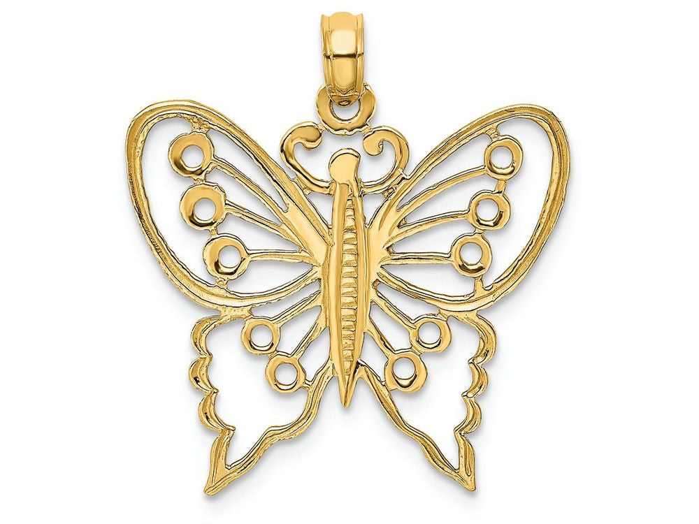 FJC Finejewelers 14k Yellow Gold Butterfly Charm